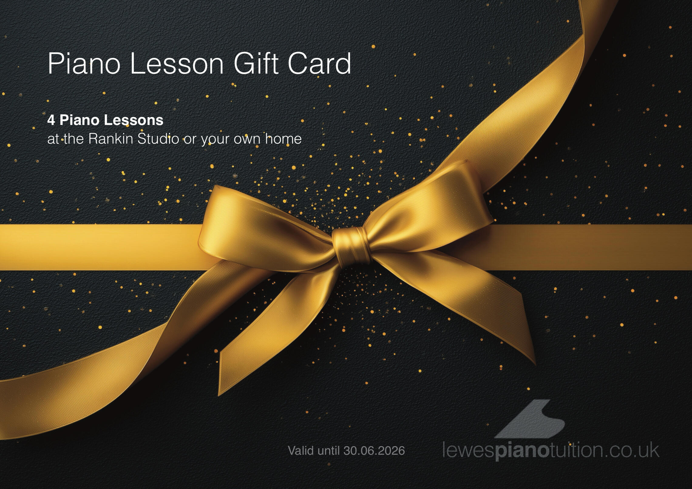 piano lesson gift card